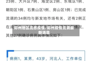 郑州地区流感疫情/郑州疫情流调最新消息