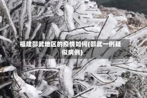 福建邵武地区的疫情如何(邵武一例疑似病例)