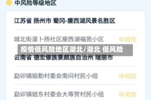 疫情低风险地区湖北/湖北 低风险