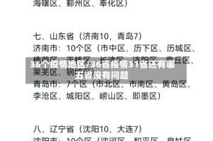 36个疫情地区/36省疫情31省还有哪五省没有问题