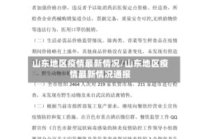 山东地区疫情最新情况/山东地区疫情最新情况通报