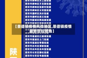 【景德镇疫情风险地区,景德镇疫情最新管控措施】