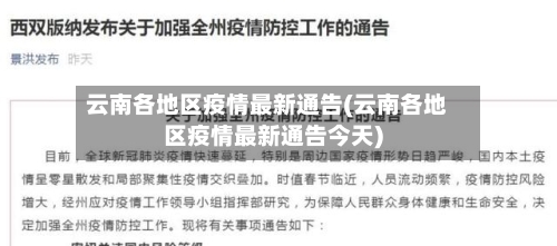 云南各地区疫情最新通告(云南各地区疫情最新通告今天)-第2张图片