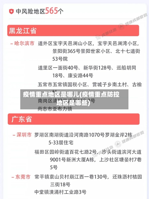 疫情重点地区是哪儿(疫情重点防控地区是哪些)-第3张图片