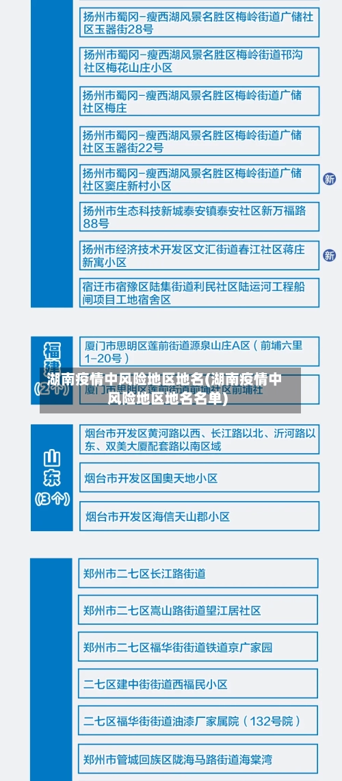 湖南疫情中风险地区地名(湖南疫情中风险地区地名名单)-第2张图片