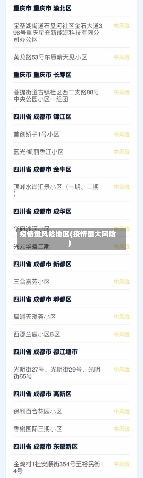 疫情重风险地区(疫情重大风险)-第3张图片