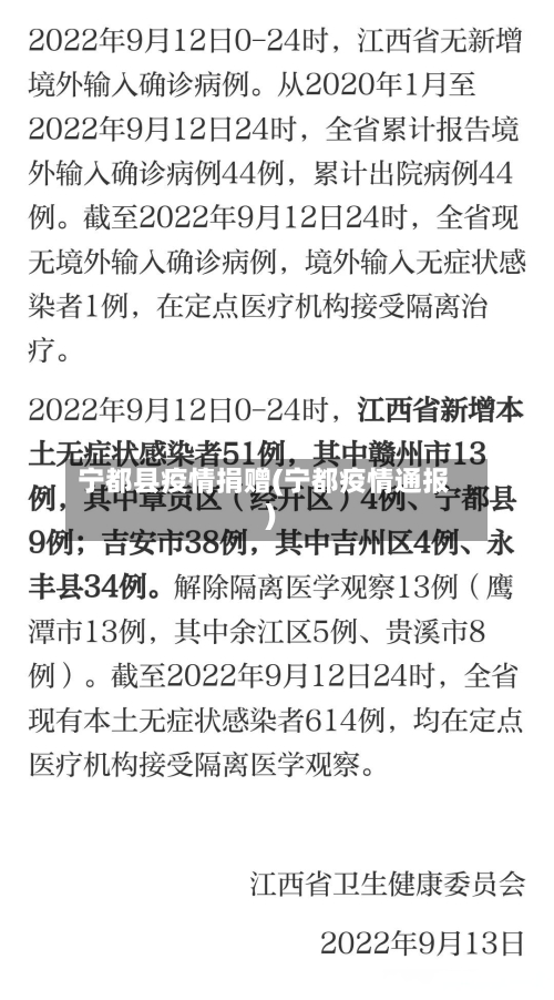 宁都县疫情捐赠(宁都疫情通报)-第1张图片